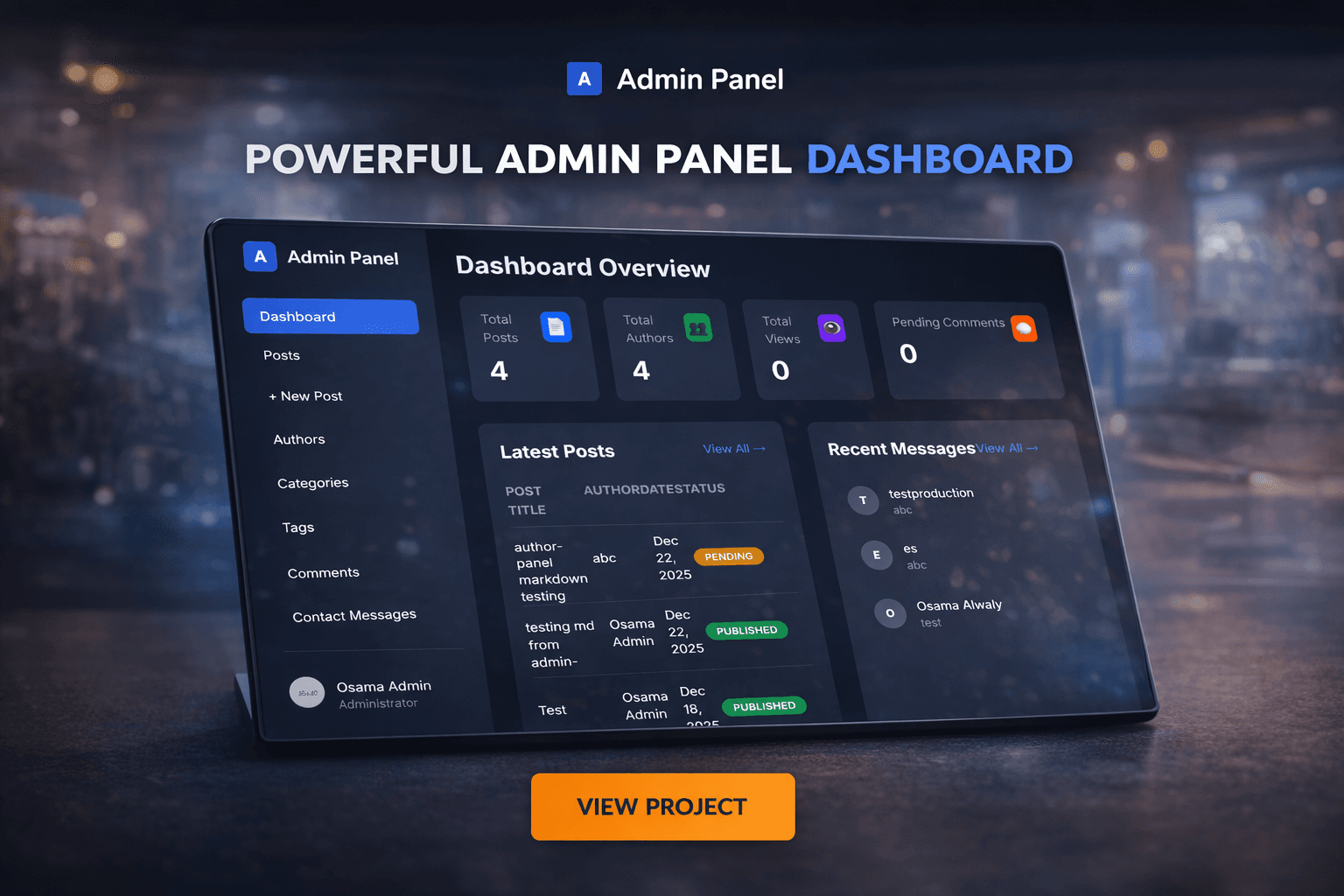 Osama Blog - Full Stack Blog Management System